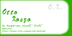 otto koszo business card